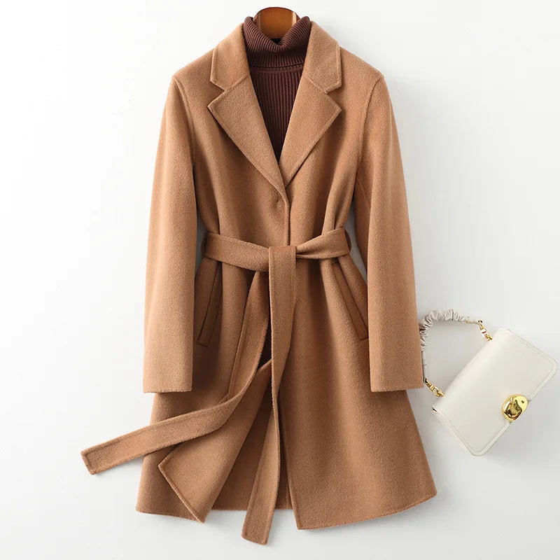 Romilda | Belted Wool Midi Coat