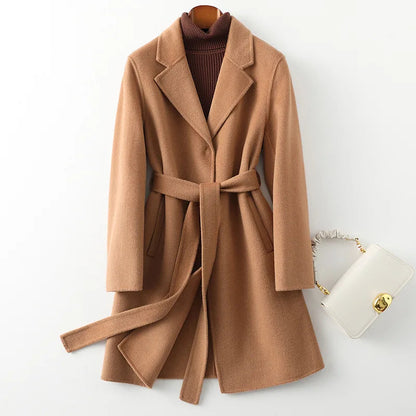 Romilda | Belted Wool Midi Coat