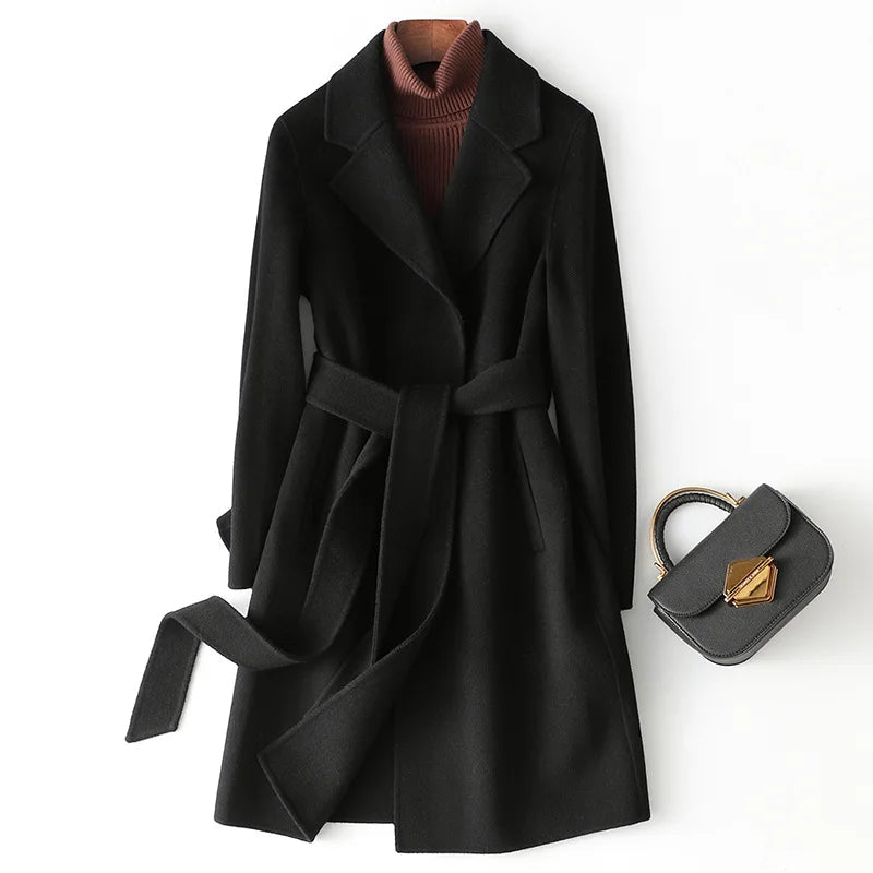 Romilda | Belted Wool Midi Coat