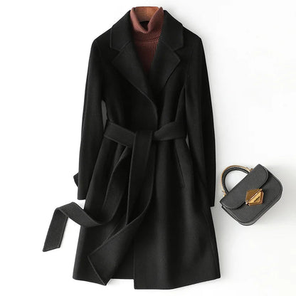 Romilda | Belted Wool Midi Coat