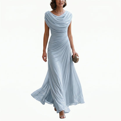 Anouk | Cowl Neck Ruched Waist Maxi Dress