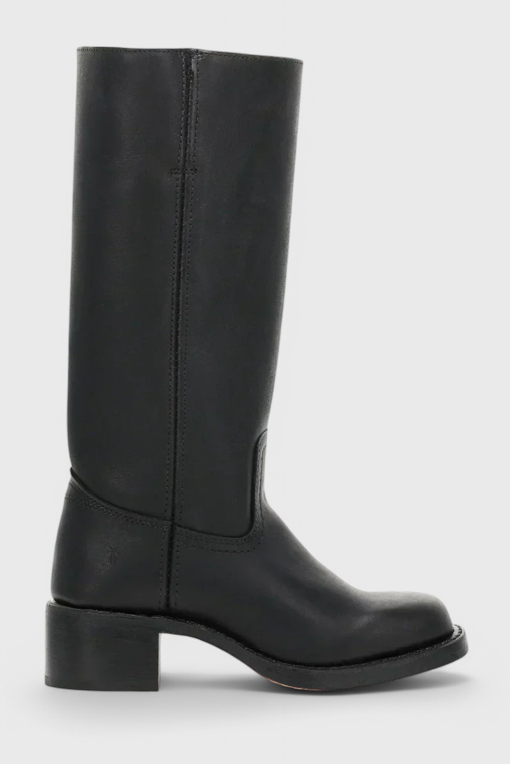 Larevia | Leather Knee High Heeled Boots