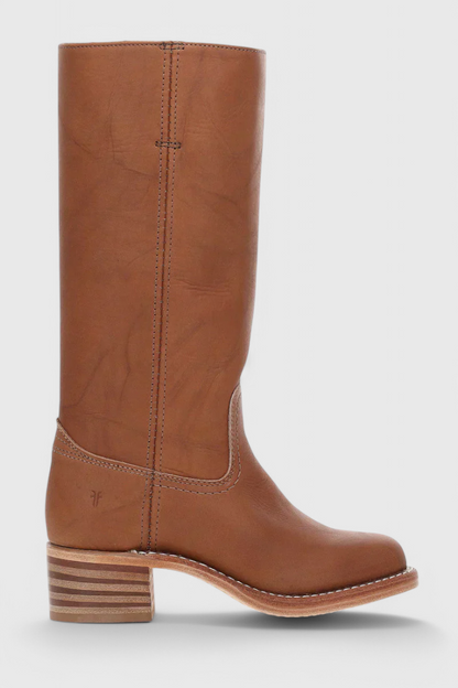 Larevia | Leather Knee High Heeled Boots