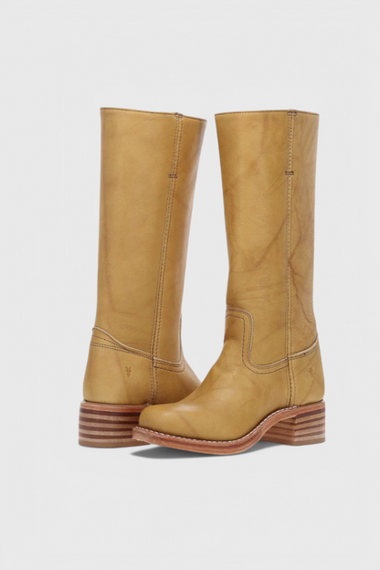 Larevia | Leather Knee High Heeled Boots