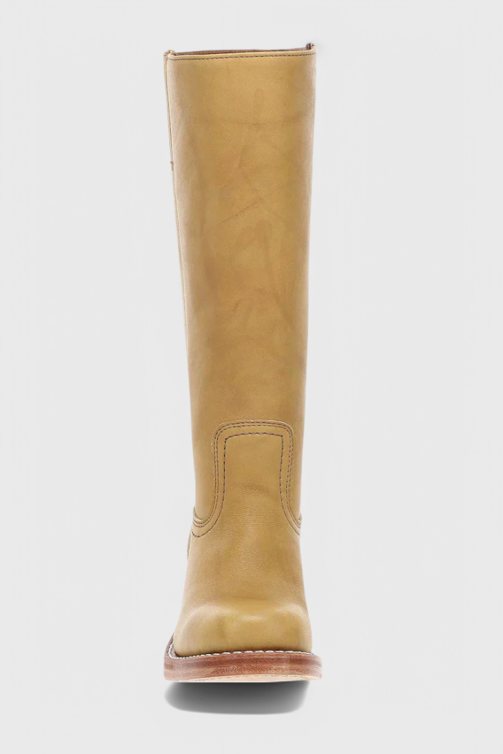 Larevia | Leather Knee High Heeled Boots