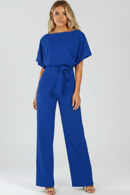 Agathe | Women's Belted Wide Leg Jumpsuit
