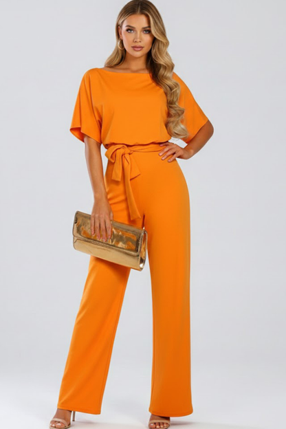 Agathe | Women's Belted Wide Leg Jumpsuit