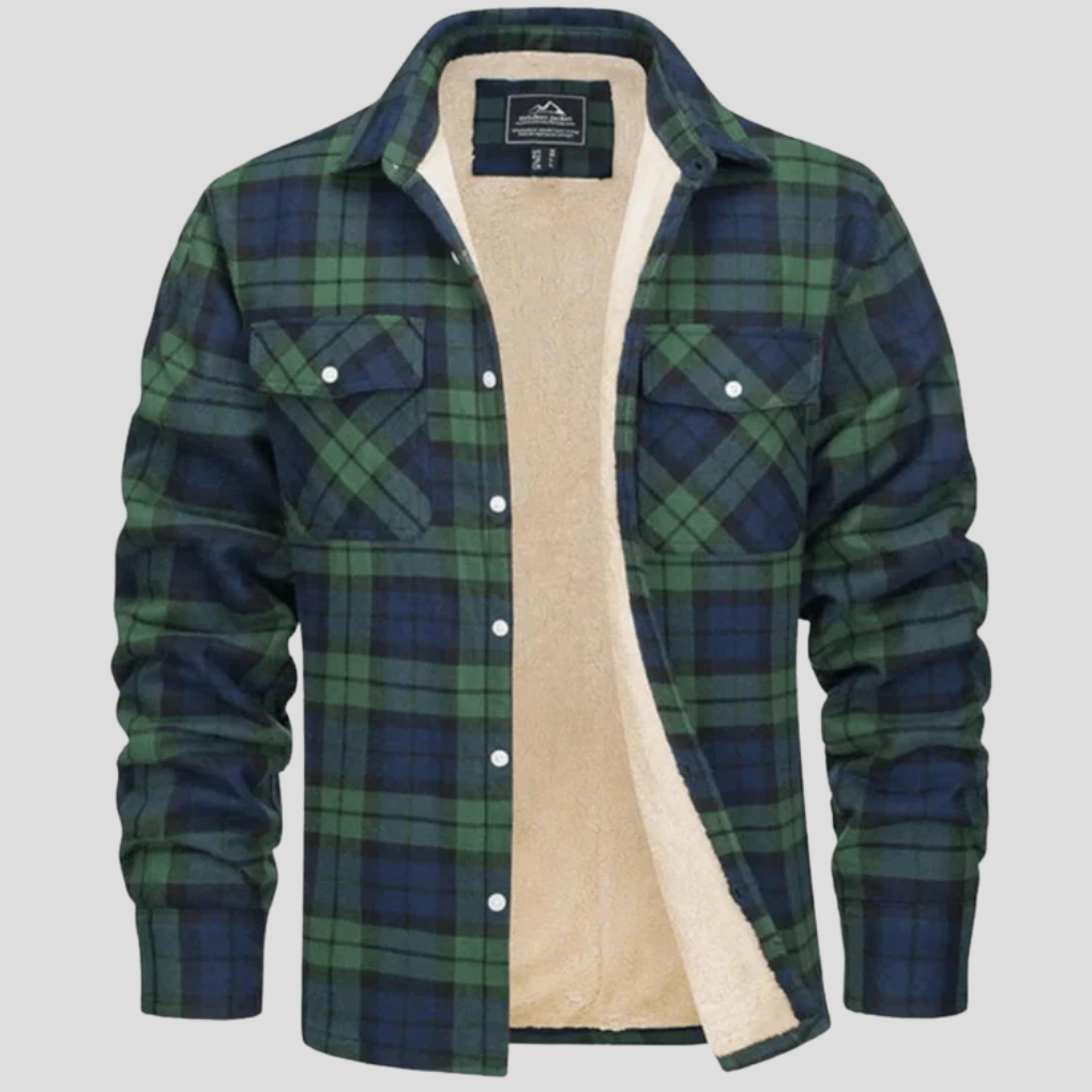 Callum | Men's Fleece Lined Plaid Jacket