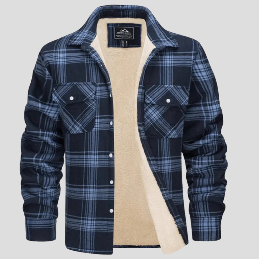 Callum | Men's Fleece Lined Plaid Jacket