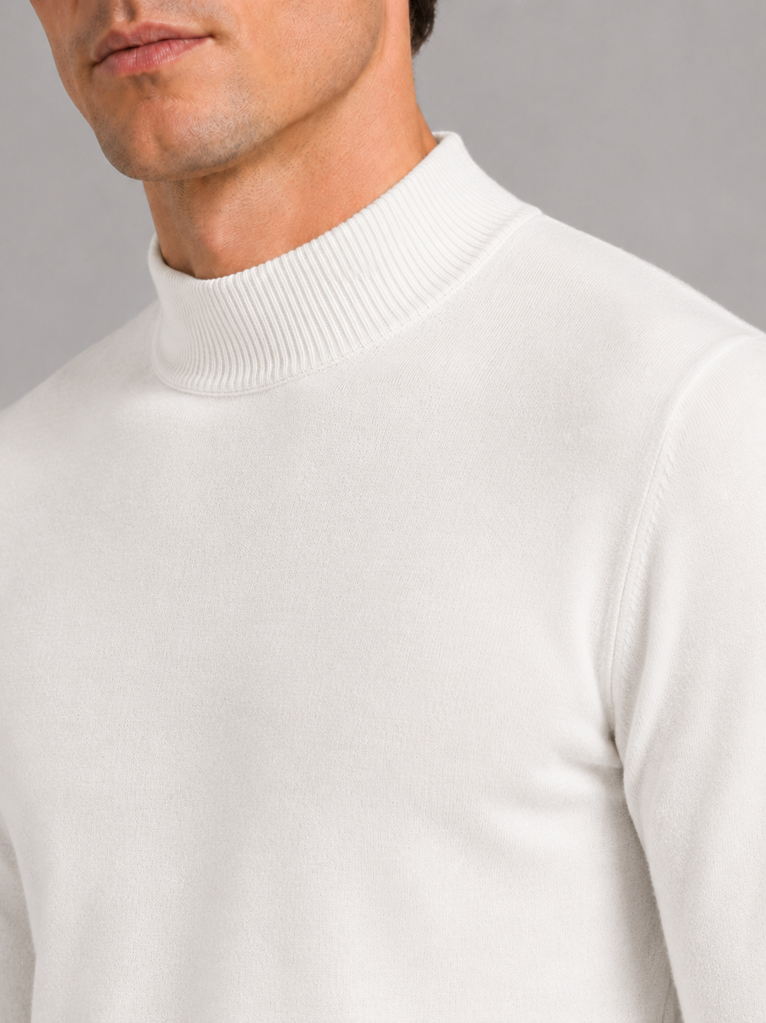 Henri | Slim Fit Mock Neck Knit Sweater