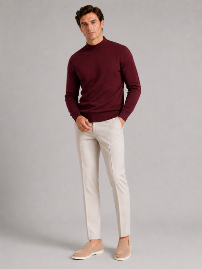 Henri | Slim Fit Mock Neck Knit Sweater
