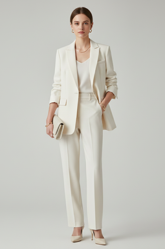 Christelle | Tailored Blazer & Straight-Leg Trouser Set