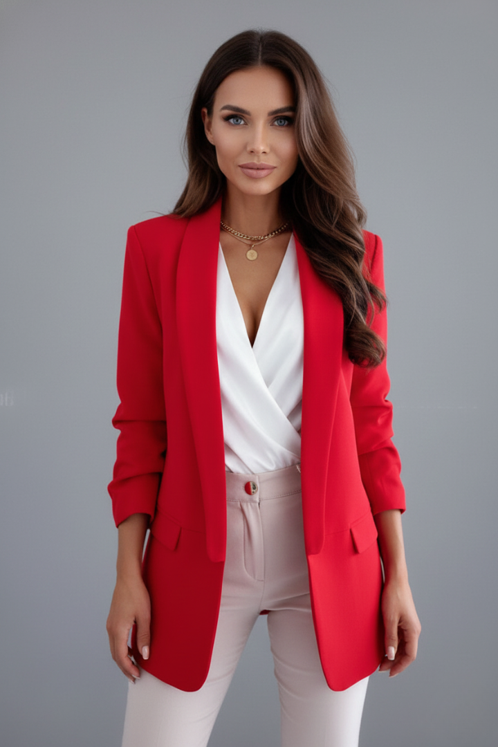 Nadine | Wrap Collar Fitted Blazer