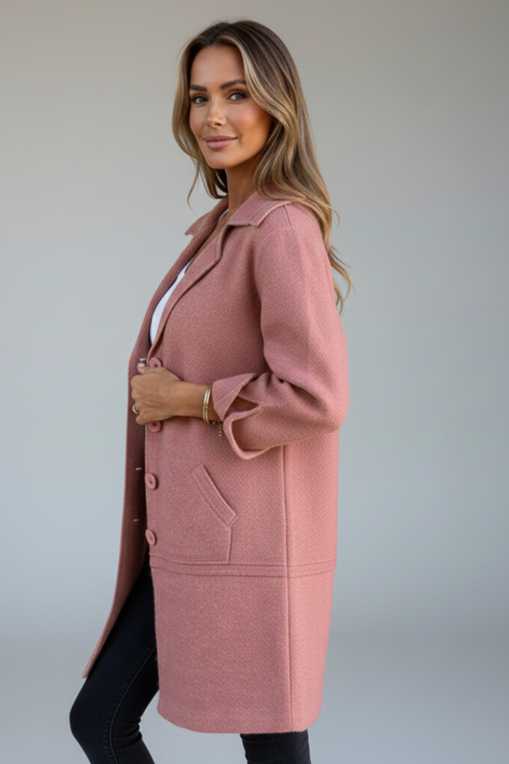 Virelta | Lapel Collar Button Coat
