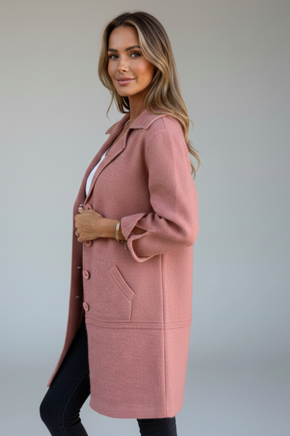 Virelta | Lapel Collar Button Coat