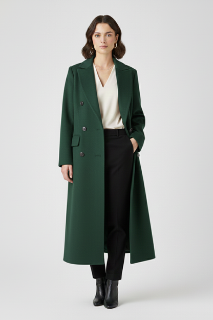 Celmira | Classic Coat with Lapel Collar and Button Closure
