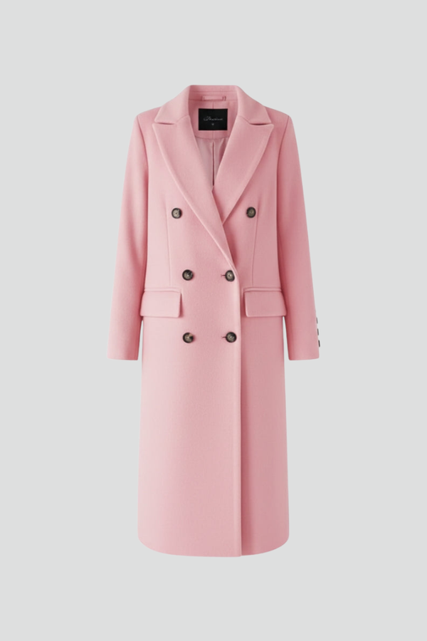 Celmira | Classic Coat with Lapel Collar and Button Closure