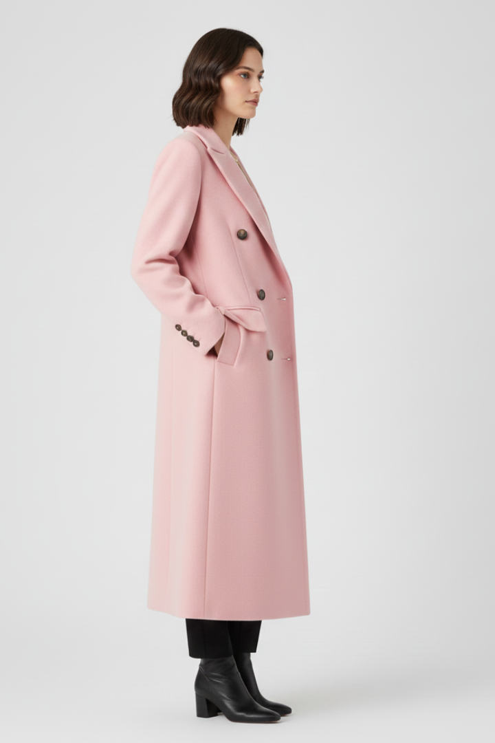 Celmira | Classic Coat with Lapel Collar and Button Closure