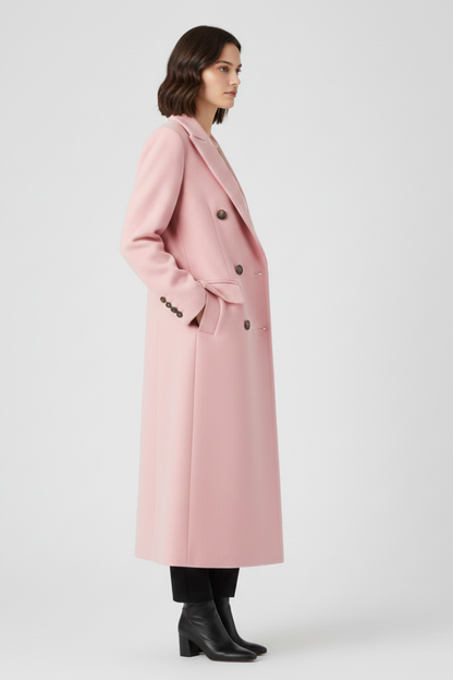 Celmira | Classic Coat with Lapel Collar and Button Closure