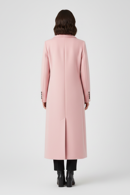 Celmira | Classic Coat with Lapel Collar and Button Closure