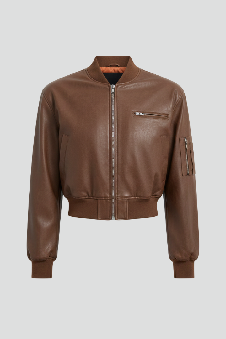 Virelle | Effortless Cropped Zip Jacket Fitted Short Style