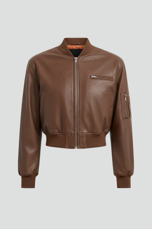 Virelle | Effortless Cropped Zip Jacket Fitted Short Style