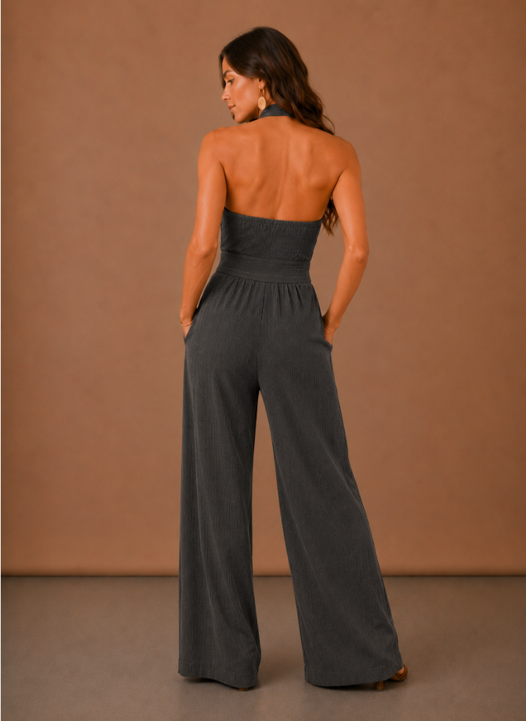 Ophelie | Women's Halter Wide Leg Jumpsuit