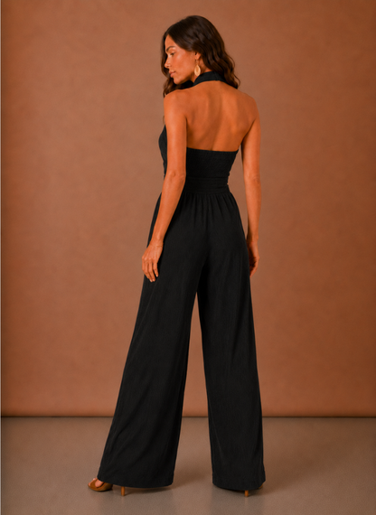 Ophelie | Women's Halter Wide Leg Jumpsuit
