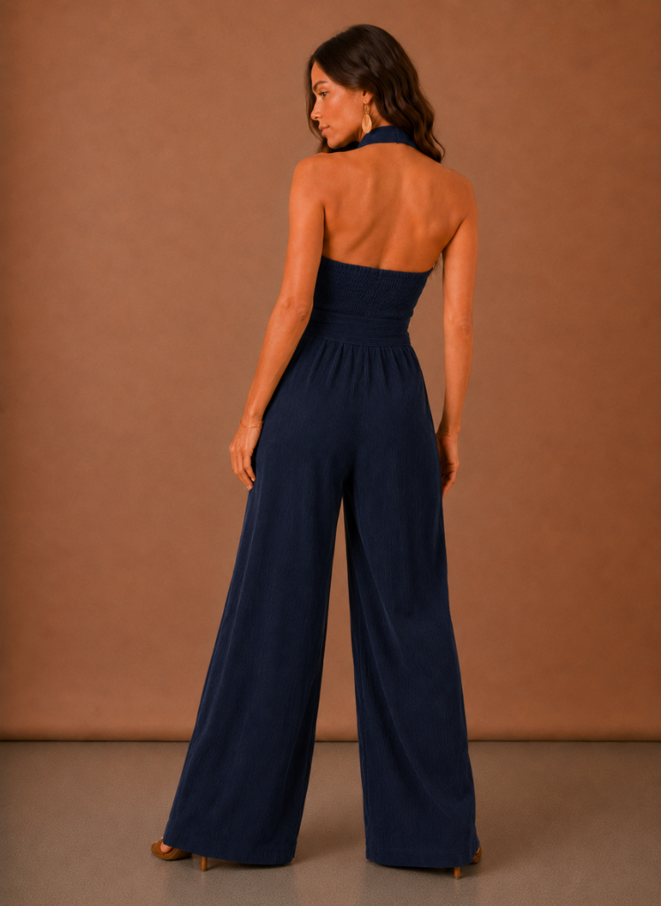 Ophelie | Women's Halter Wide Leg Jumpsuit