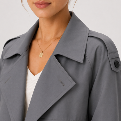 Mathilde | Double-Breasted Belted Longline Trench Coat