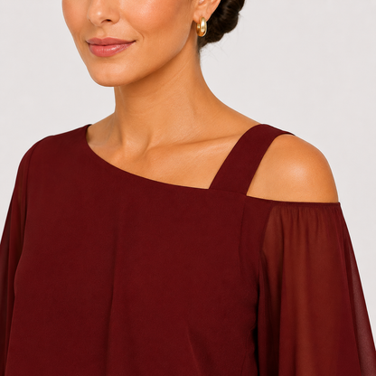Thais | Wide-Leg Draped Formal Jumpsuit