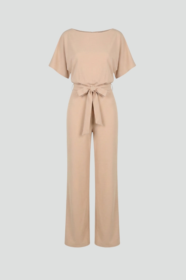 Agathe | Women's Belted Wide Leg Jumpsuit