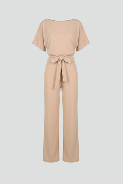 Agathe | Women's Belted Wide Leg Jumpsuit