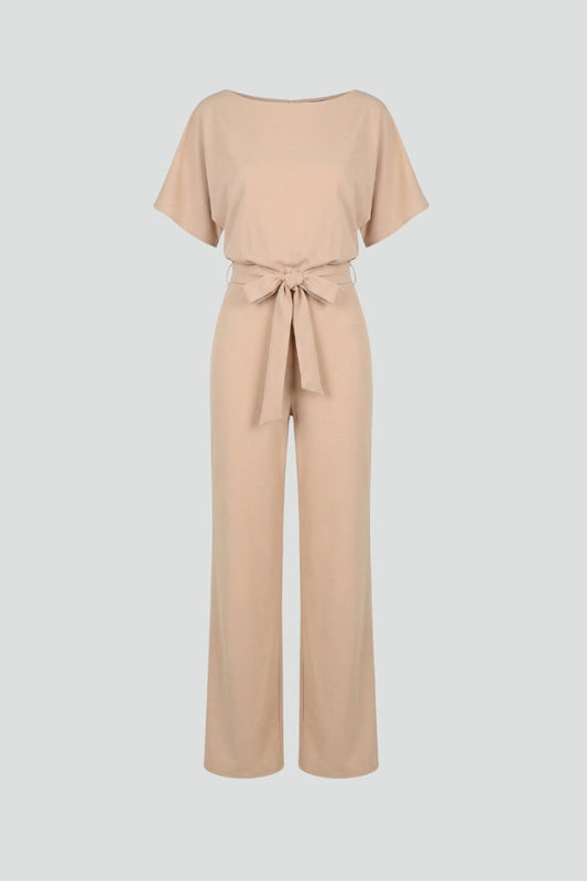 Agathe | Women's Belted Wide Leg Jumpsuit