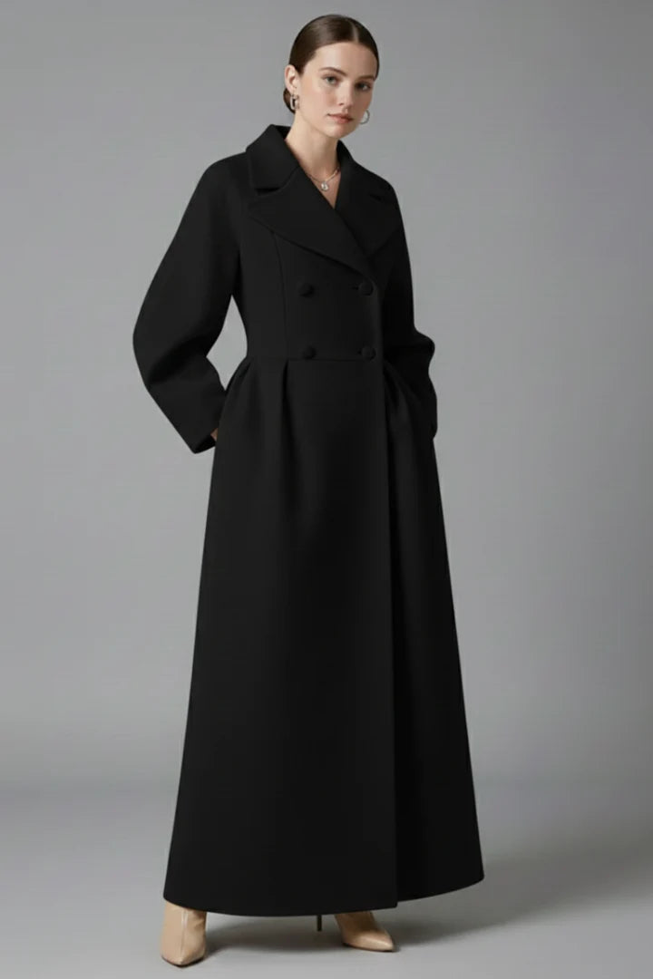 Berengere | Lapel Collar Long Coat
