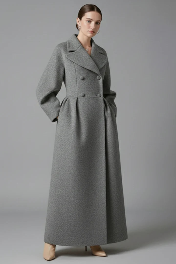 Berengere | Lapel Collar Long Coat