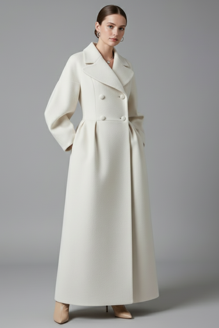 Berengere | Lapel Collar Long Coat