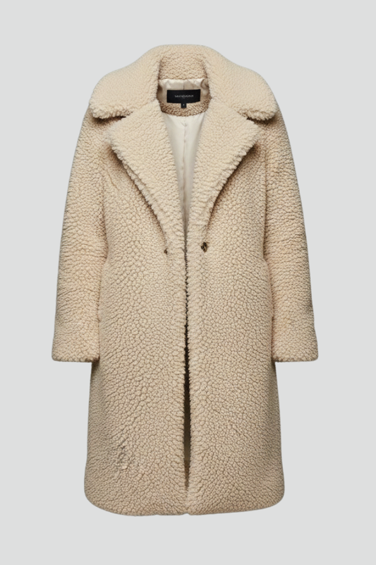 Camilla | Textured Long Teddy Coat