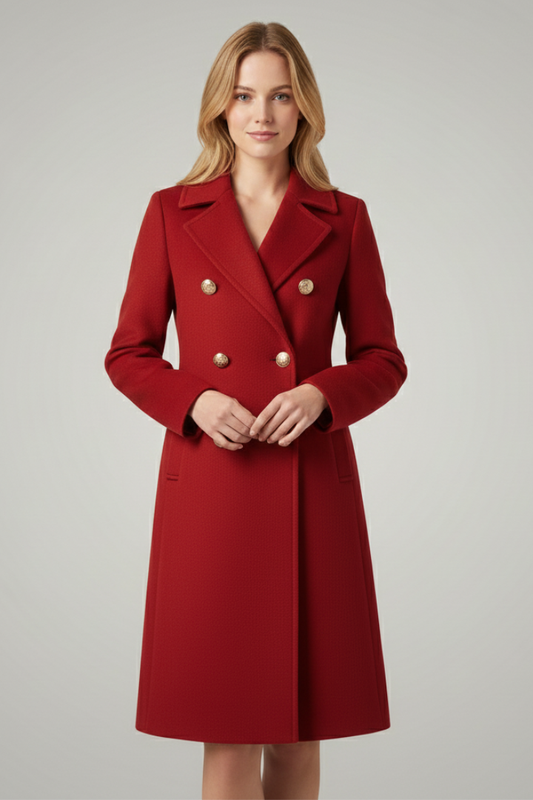 Eliane | Wool Double-Breasted Structured Coat