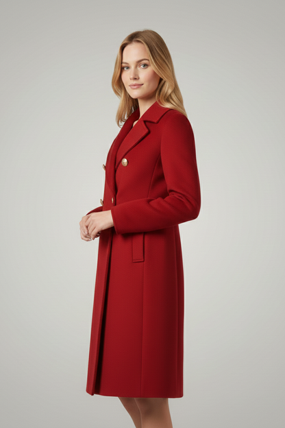 Eliane | Wool Double-Breasted Structured Coat