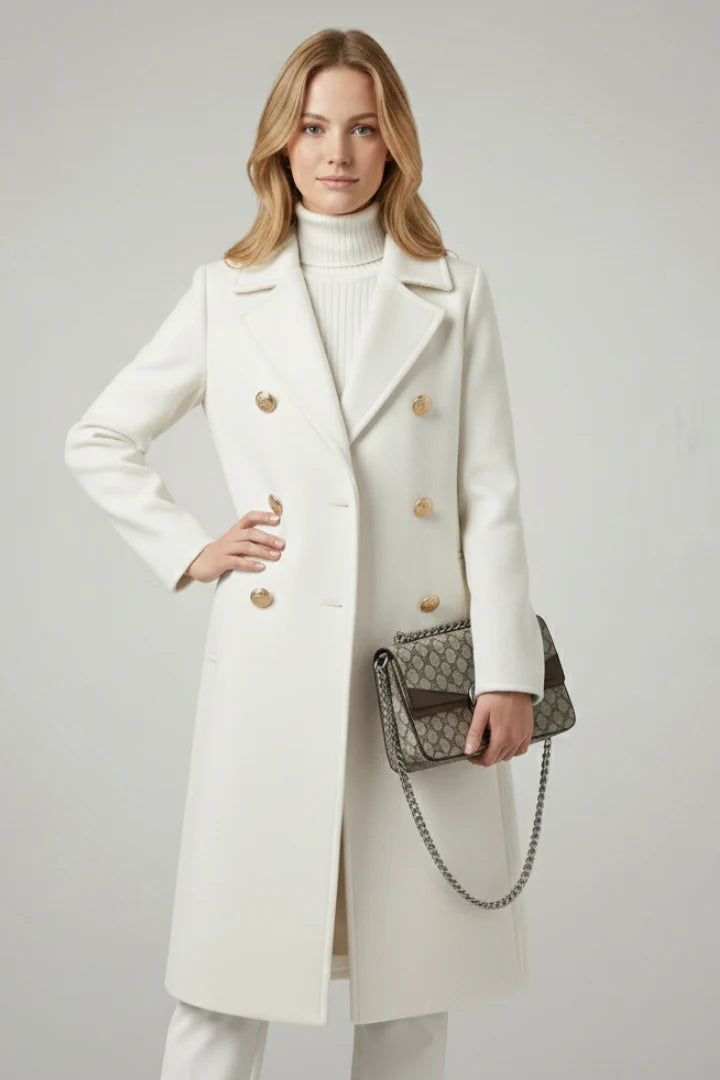 Eliane | Wool Double-Breasted Structured Coat