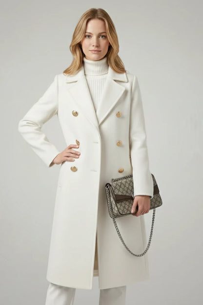Eliane | Wool Double-Breasted Structured Coat