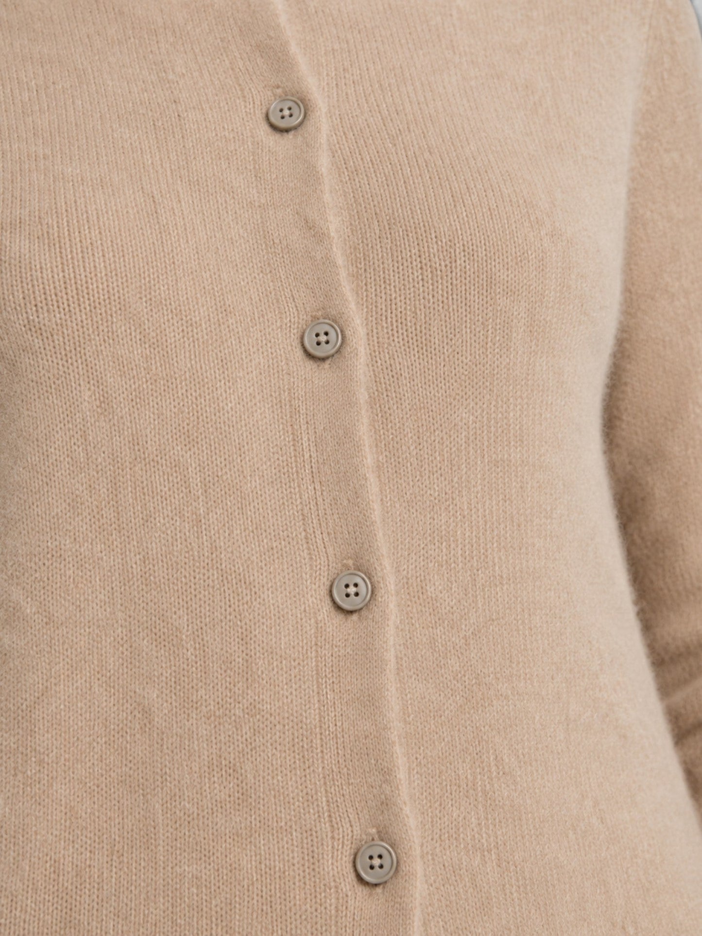 Madeleine | Relaxed Fit Wool Knit Long Sleeve Cardigan