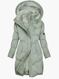 Simaya | Long Quilted Hooded Winter Coat