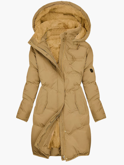 Simaya | Long Quilted Hooded Winter Coat