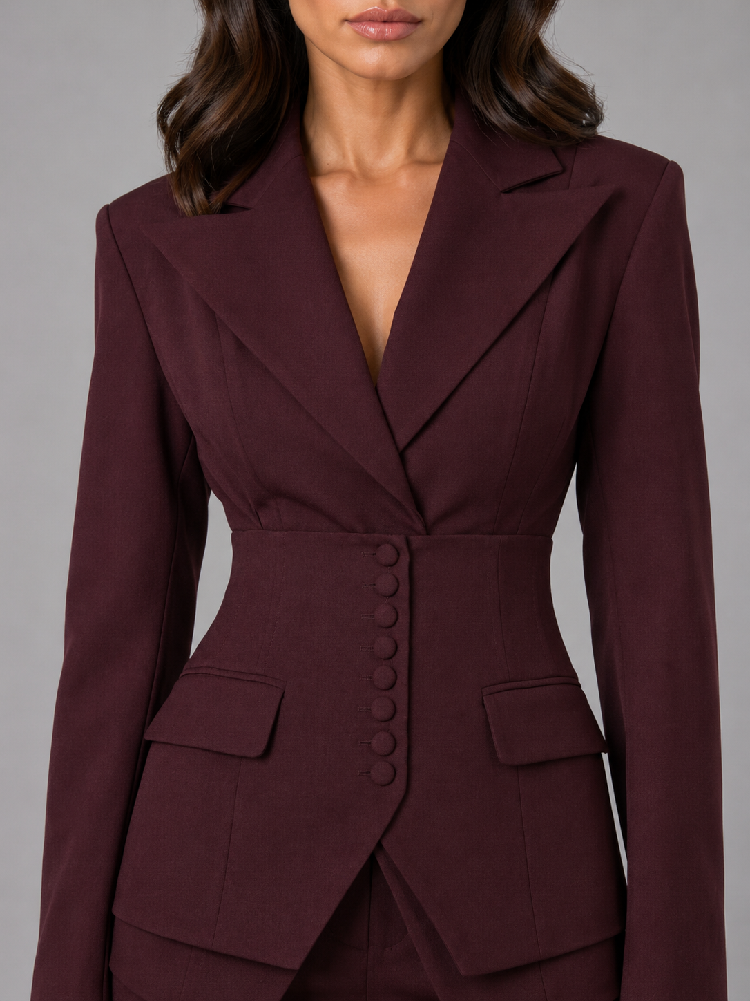 Rosette | Cinched Waist Blazer & Wide-Leg Trouser Set