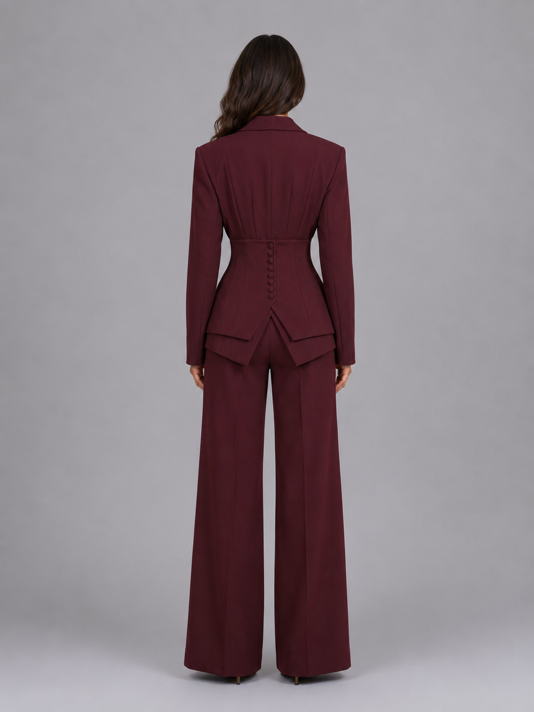 Rosette | Cinched Waist Blazer & Wide-Leg Trouser Set
