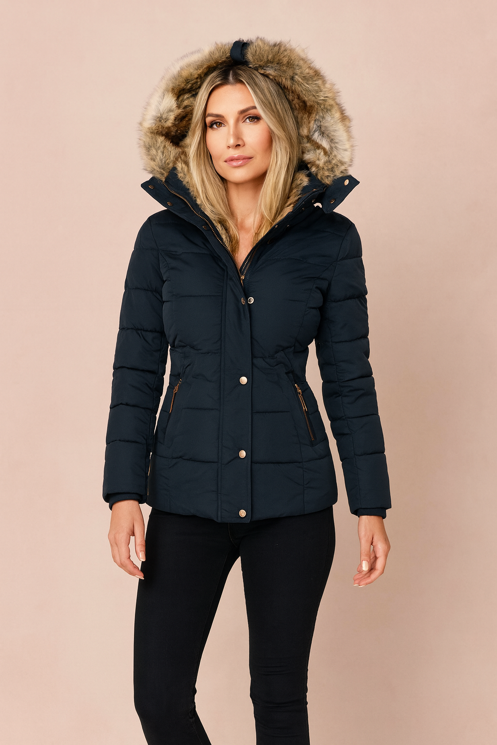 Vivienne | Fitted Hooded Puffer Jacket