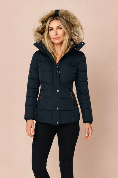 Vivienne | Fitted Hooded Puffer Jacket