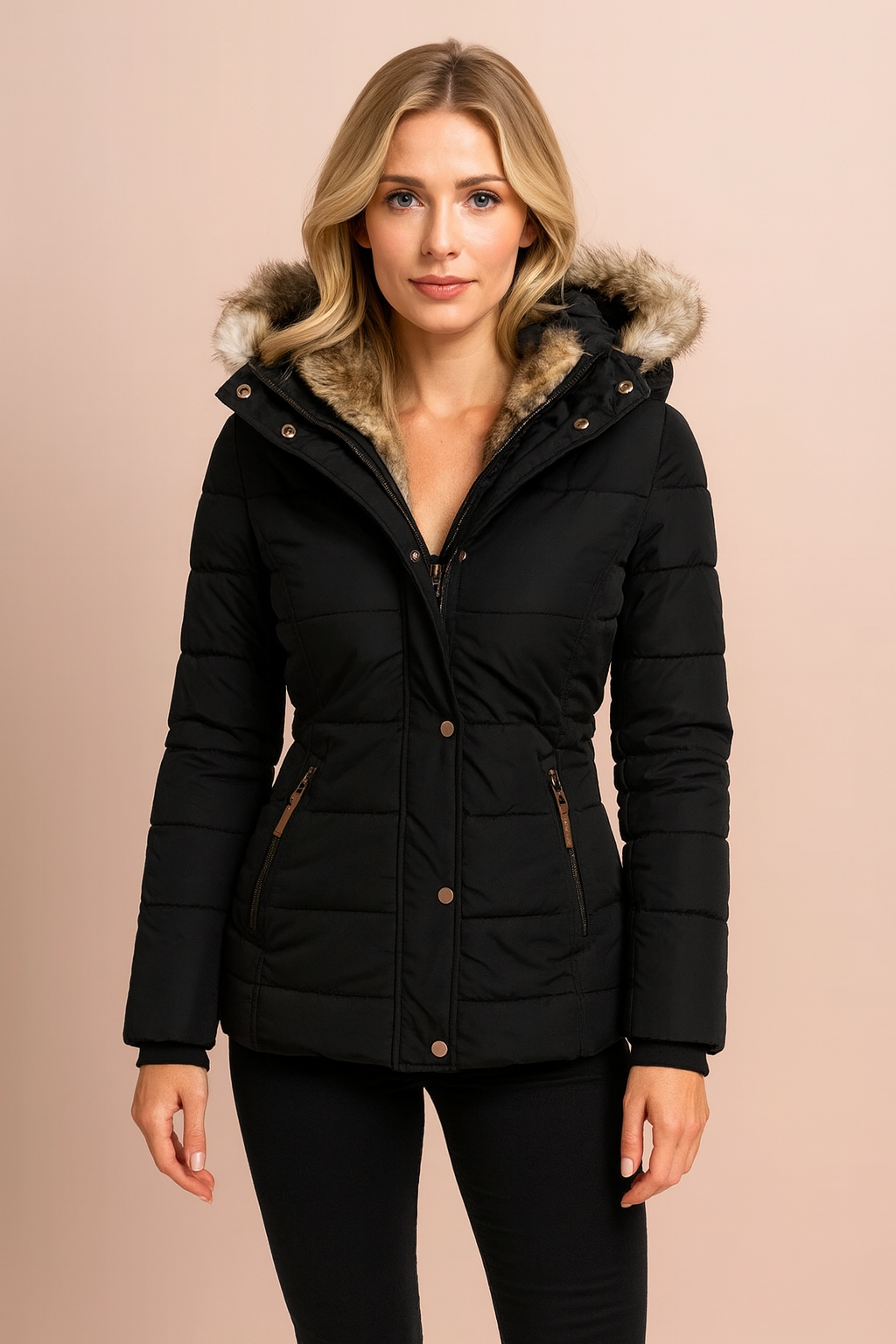 Vivienne | Fitted Hooded Puffer Jacket